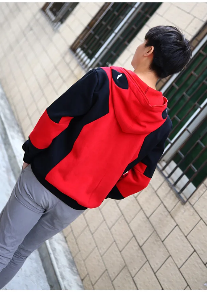 Толстовка с капюшоном для мужчин и женщин deadpool на молнии костюм мужская