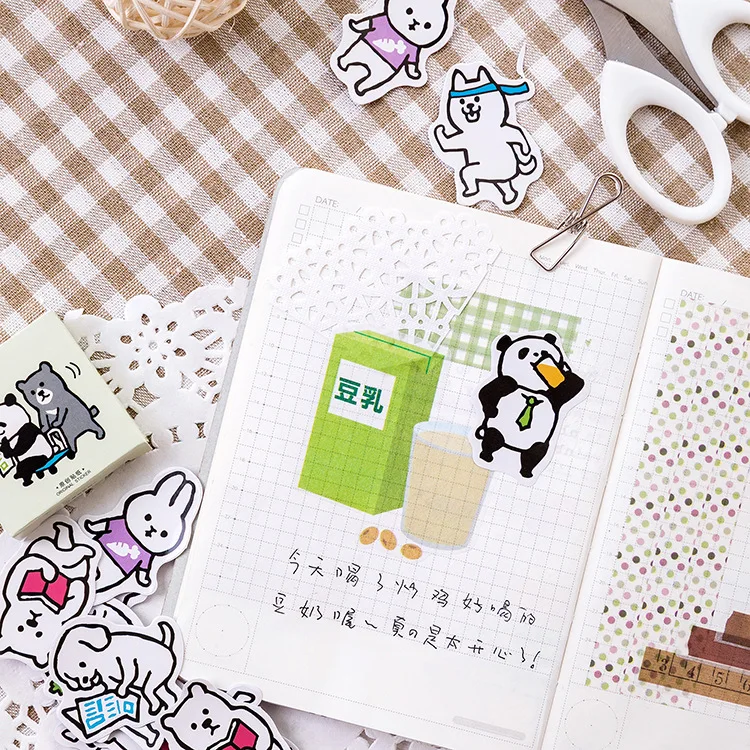 Милый Ежедневный дневник с животными декоративные канцелярские принадлежности