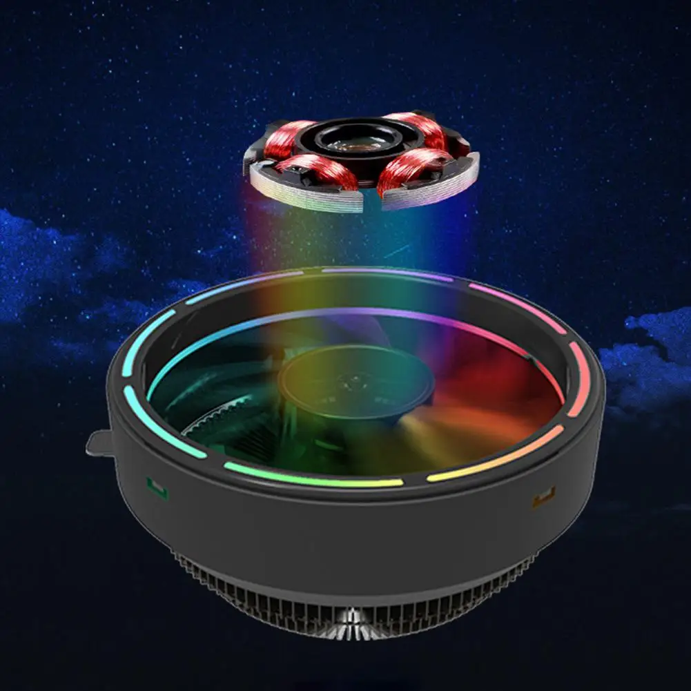BEESCLOVER светодиодный бесшумный 3 Pin красочный RGB меняющий компьютер cpu вентилятор