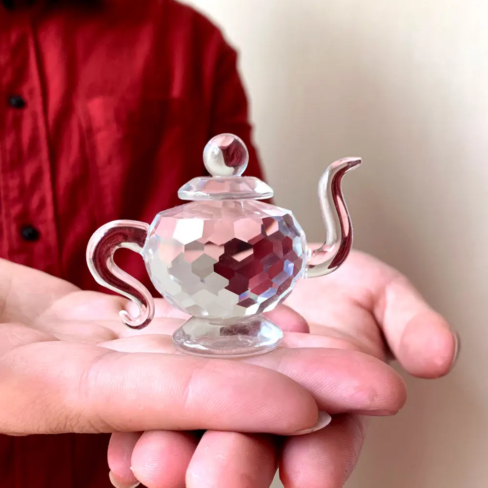 Рождественский подарок S/M/L прозрачный хрустальный чайник фигурки искусство и