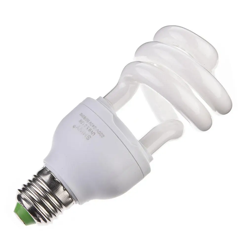 110 V/220 V ультрафиолетовый светильник лампочка E27 5,0 10,0 ультрафиолетовых лучей спектров 13 Вт ПЭТ свет для рептилии светящаяся лампа Дневной светильник лампочка Для черепаха рыбы амфибии