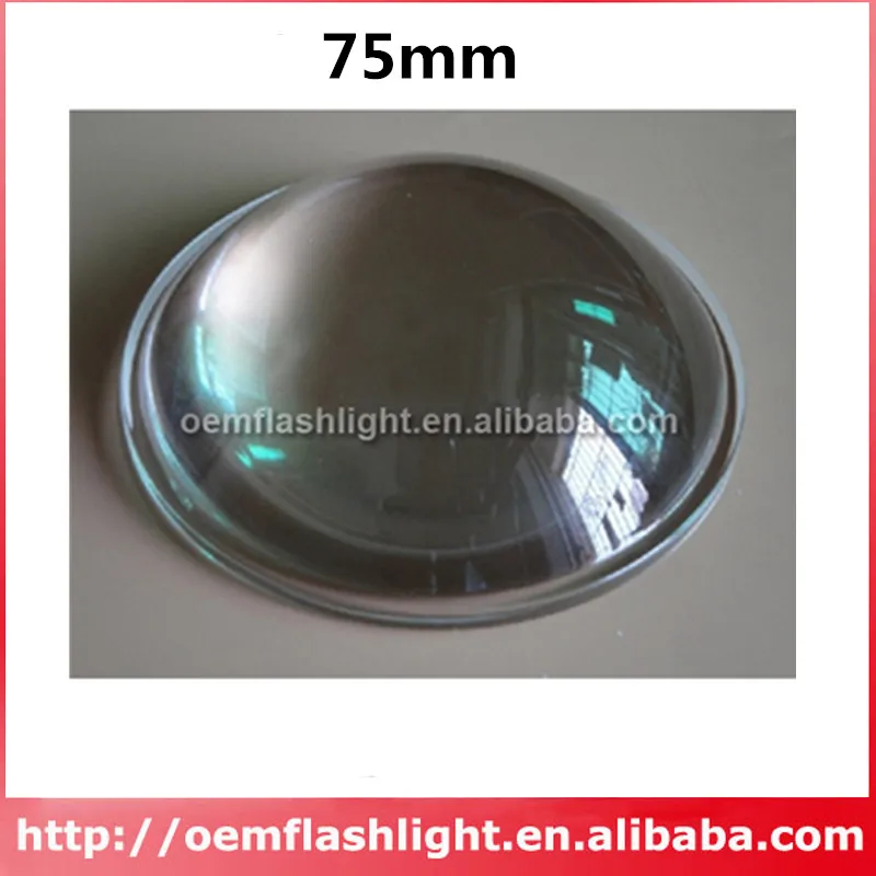 

75mm Optical Glass LED Lamp Lens - 1pc