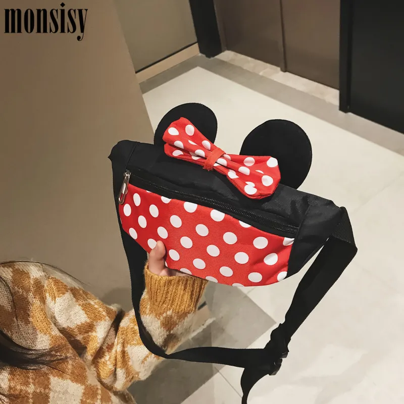 Monsisy 2019 детей поясная сумка Детская для девочек и мальчиков модные оксфорды Мышь