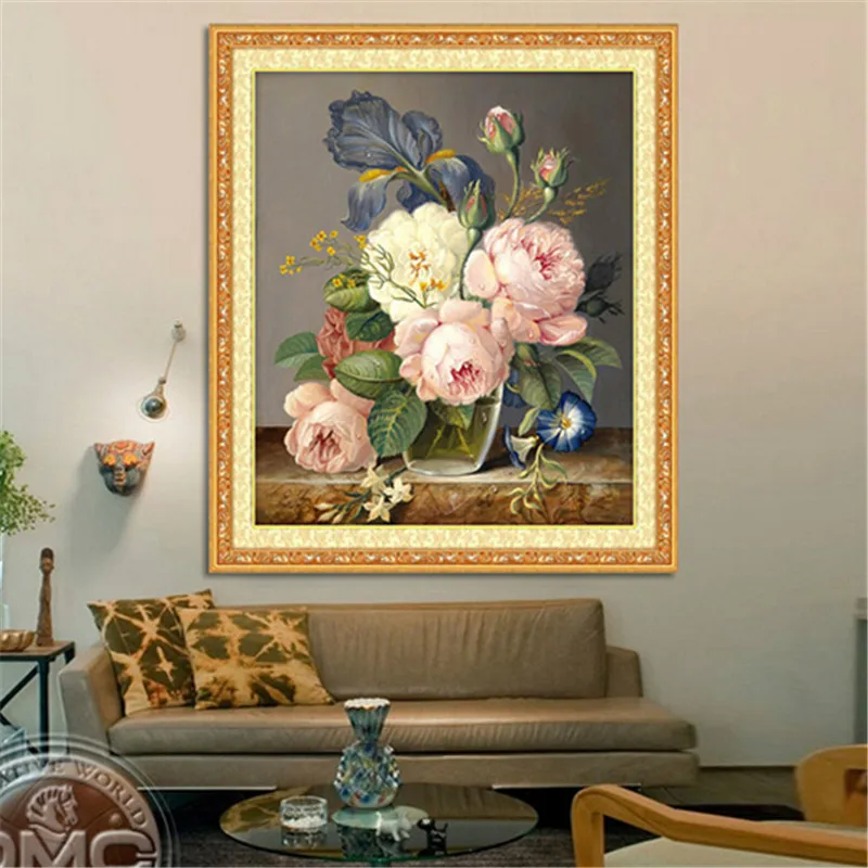 

Needlework,DIY DMC Cross stitch,Sets For Embroidery kits,New Year flowers decor,Cross-Stitching,Christmas wholesale Cross-Stitch