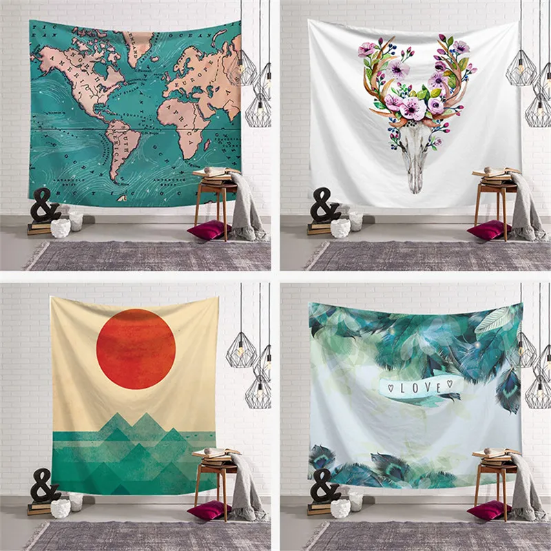 Гобелен пляжный настенный гобелен для кемпинга путешествий йоги коврик большой