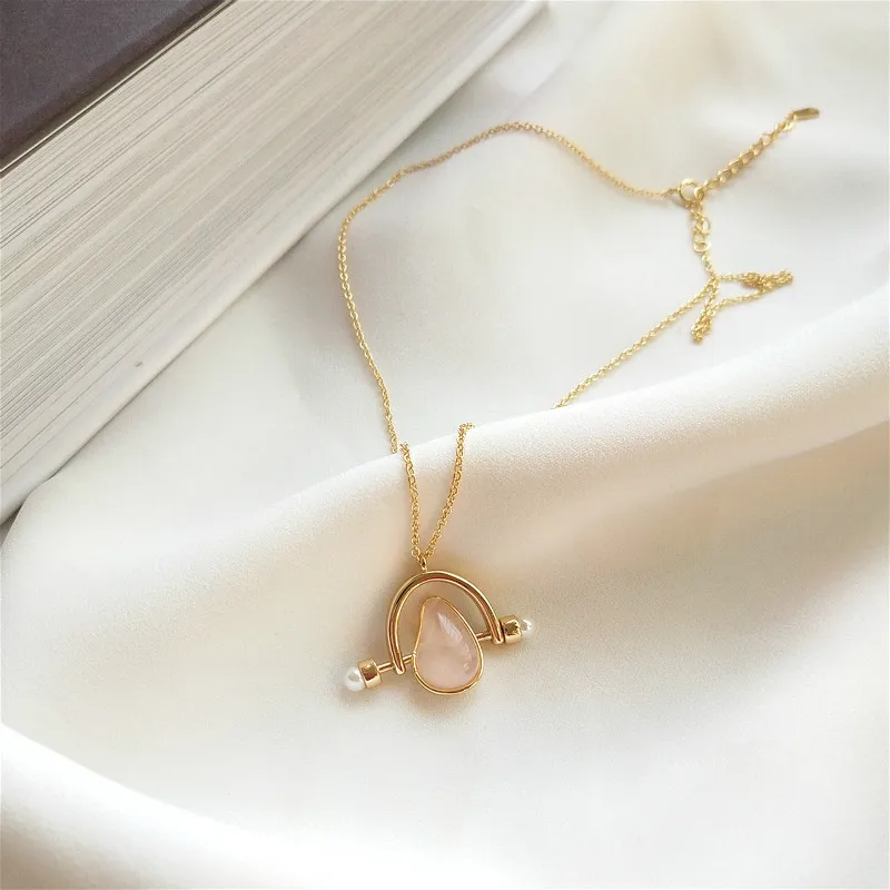 

100% 925 Sterling Silver Jewelry Necklace Women Personality Creative Swing Powder Crystal Flyleaf Chain Necklaces & Pendants