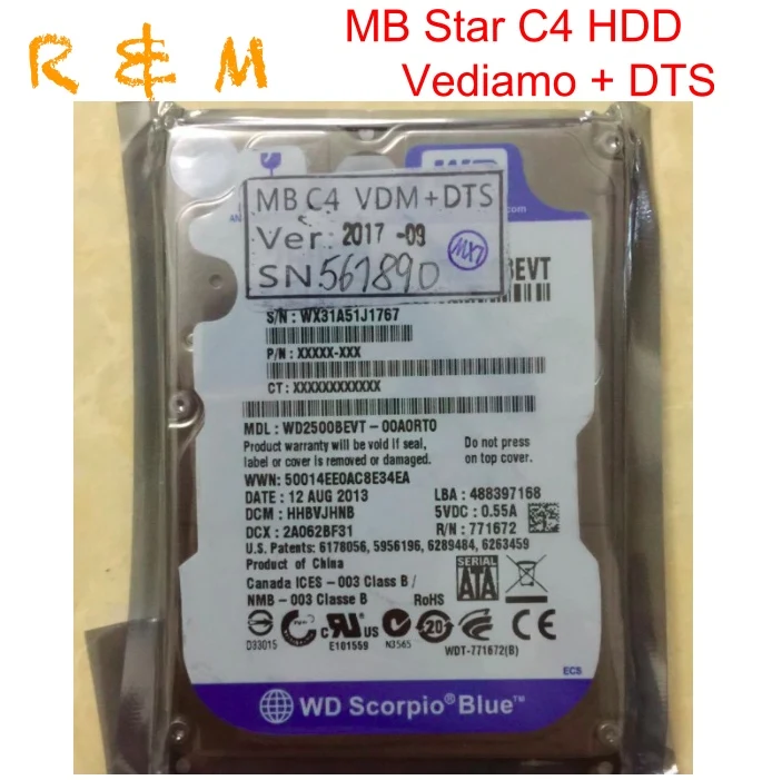 MB Star C4 HDD Xentry/DAS/EPC/Vediamo/DTS Monaco программное обеспечение последняя версия mb sd connect compact