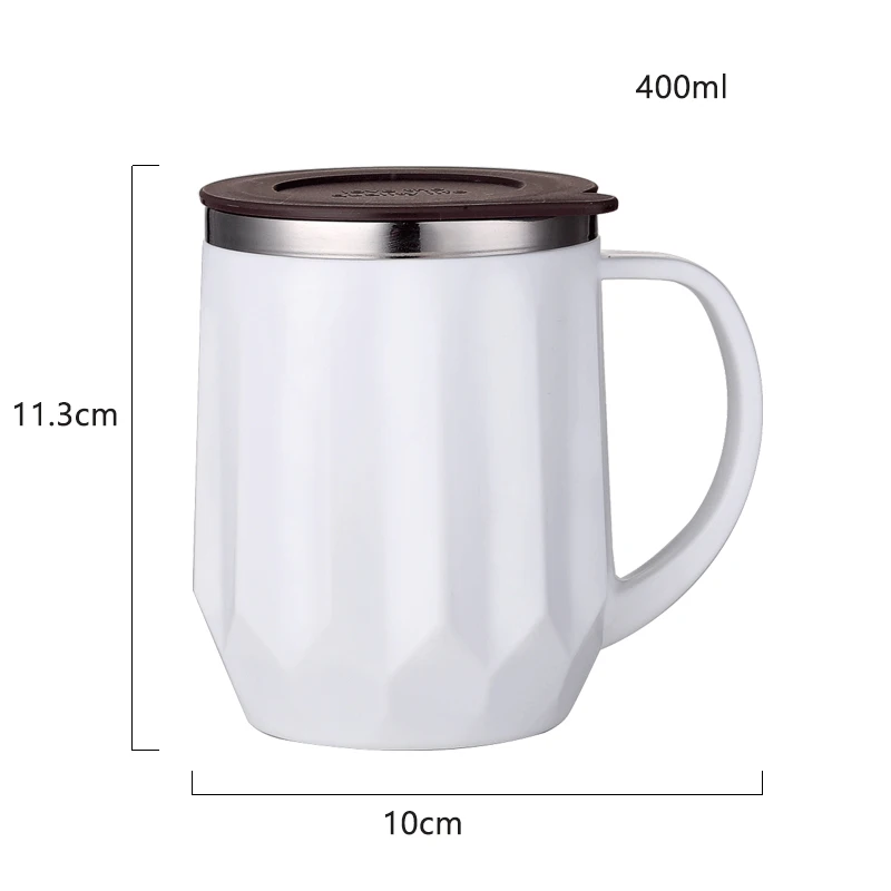 Office Mug 400ml Milk Cup Thermal Tumble With Handle Stainless Steel Tea Coffee For Water Keep Warm Juice | Дом и сад