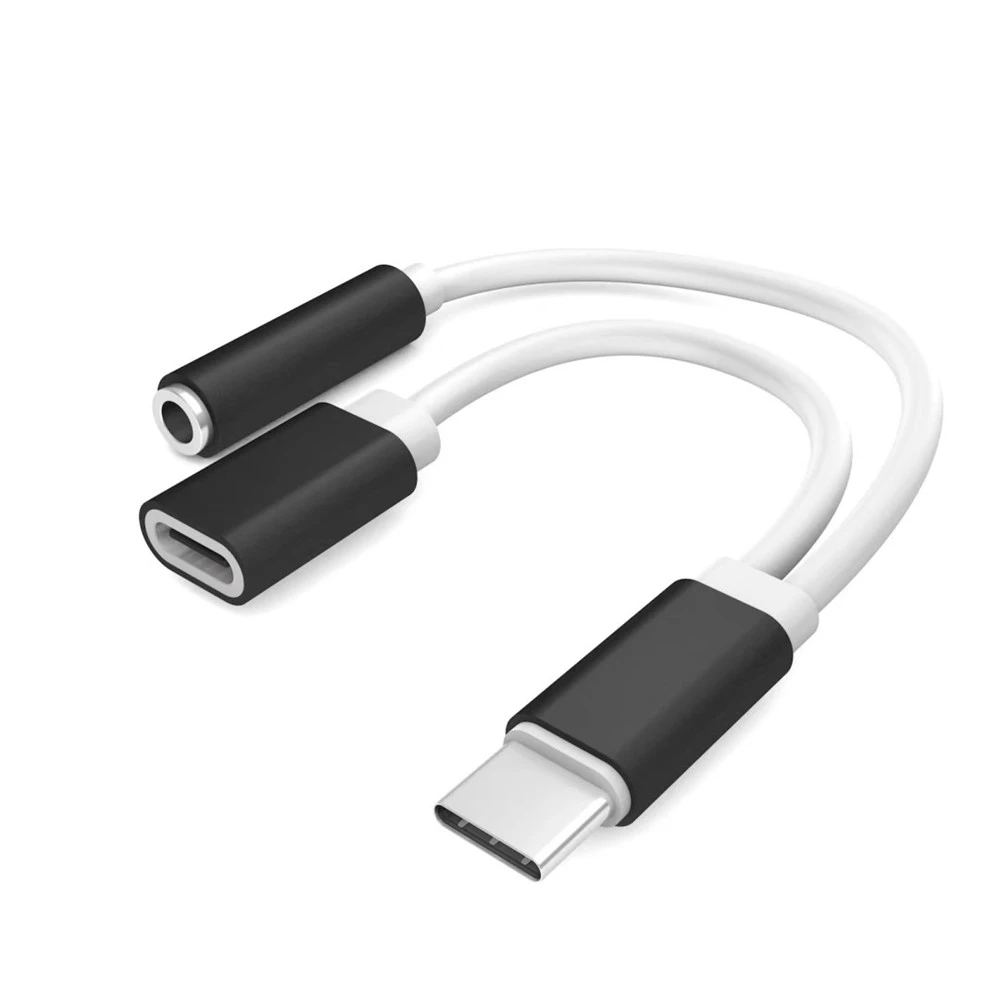13 см 2 в 1 8 pin для IOS iPhone type C USB штекер Женский адаптер аудио кабель зарядки 3 5 мм AUX