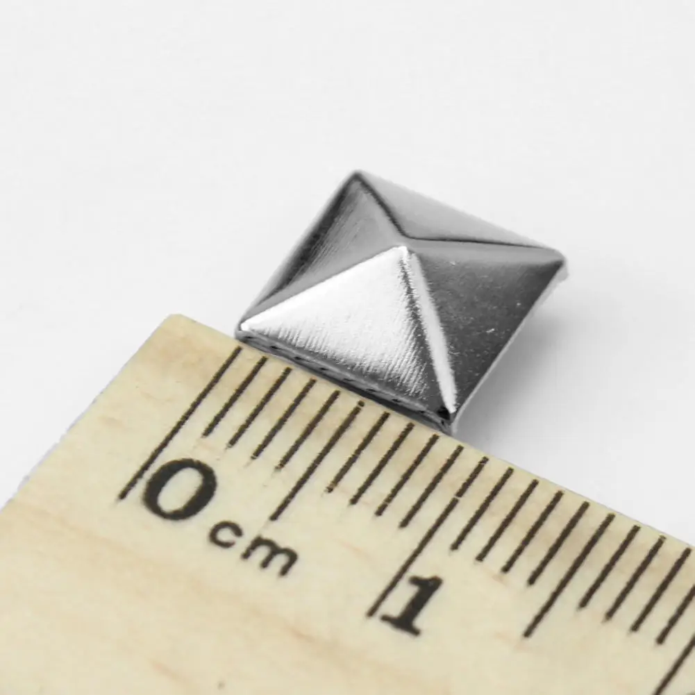 Шипы 100x серебряные заклепки Пирамида Шпильки DIY для изготовления кожаных сумок