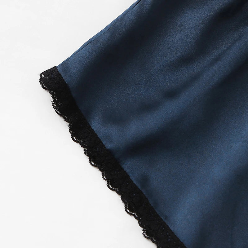 SHEIN Комплект Белья С Фестончатым Краем И Атласные Шорты Женский Сексуальный Комплект Пижамы из 3 предметов