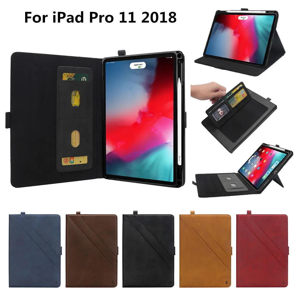 Чехол для iPad Pro 11 2018 с держателем карандашей (поддержка зарядки карандашей)