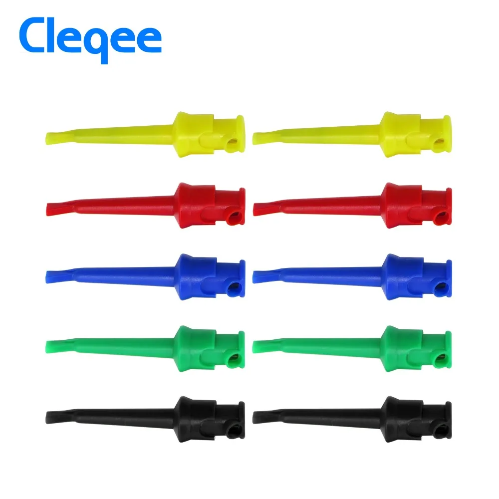 Cleqee P5002 10 шт. мультиметр хорошее качество тест крюк зажим провода комплект