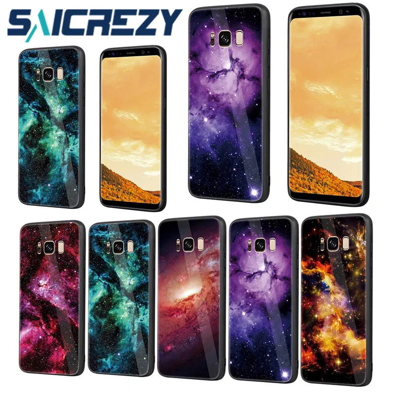 Роскошный противоударный чехол из закаленного стекла для samsung S8 защитный Galaxy plus |