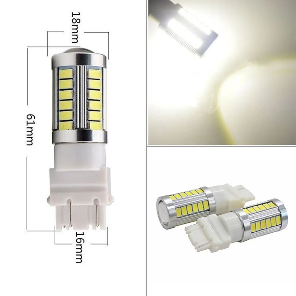 4 шт. 3157 белые светодиодный ные лампы для автомобилей 3047 3057 3155 5630 33 SMD 900 люмен супер