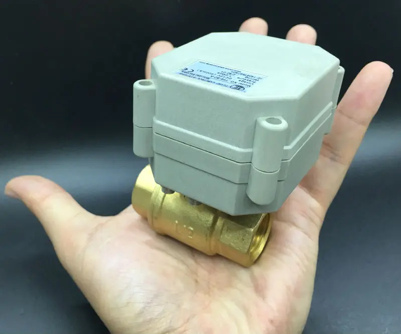 DN15 DC9V-24V 3/7 провода клапан с электроприводом 2 Way 1/2 ''электрический клапан латунный 1.0Mpa Обнаружение открывания/близко 5 сек для воды Управление системы