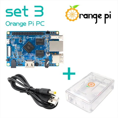 Прозрачный чехол Orange Pi PC + ABS + кабель питания для Android 4,4, Ubuntu, Debian - изображение