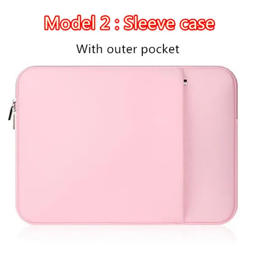 Model 2 Pink Новая сумка для ноутбука на молнии, чехол для компьютера Macbook Air Pro retina 11 12 13 13,3 14 15 15,4 15,6 дюймов, сумка для ноутбука с сенсорной панелью - Цвет: Model 2 Pink