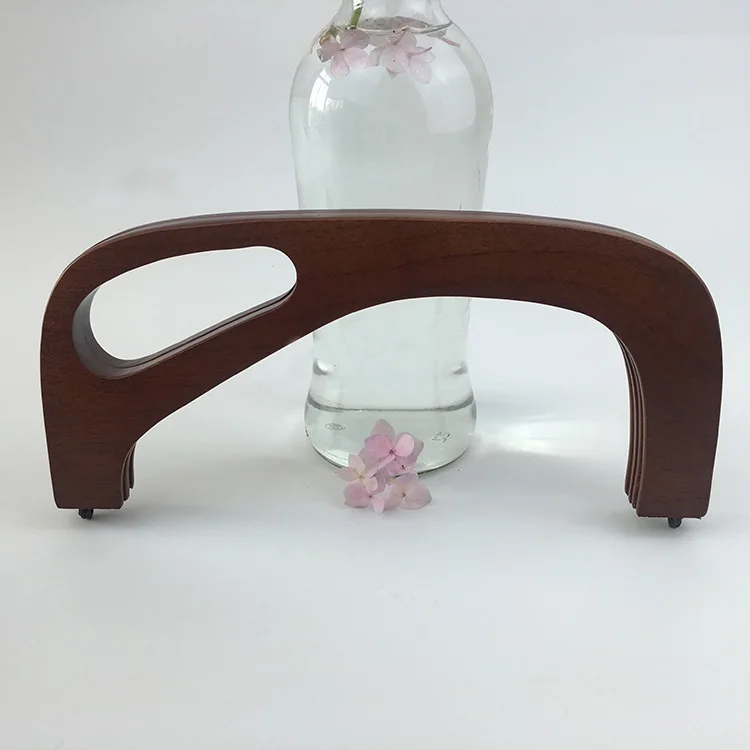 brown 1 шт. 25X12 см деревянная рамка под кошелек деревянные ручки для сумок Sangle Sac O сумка Ручка DIY аксессуары деревянная Сумочка рамка - Цвет: brown