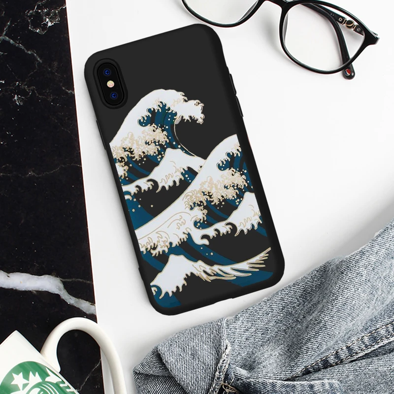 DIFFRBEAUTY чехол для телефона Coque iPhone XR 6 6S Plus X 5 SE мультяшный милый стильный волнистый 8