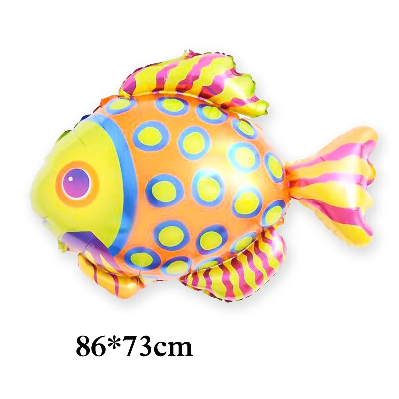 1pc clown fish 97*63 см большие размеры рыбы фольги воздушные шары для детей игрушечный воздушный шар нерегулярные Акула гелий праздничные надувные шары и вечерние украшения - Цвет: 1pc clown fish