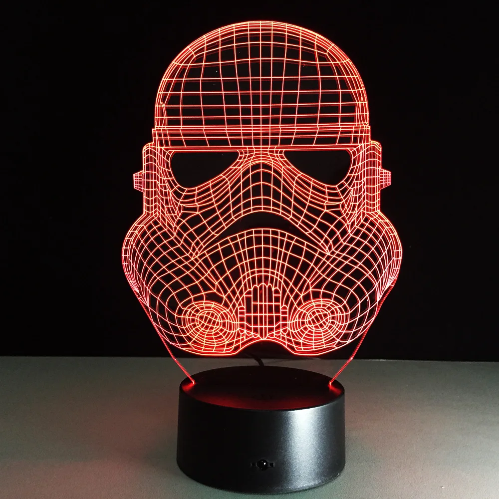Настольная светодиодная 3d лампа Звездные войны 7 цветов|Ночники| |