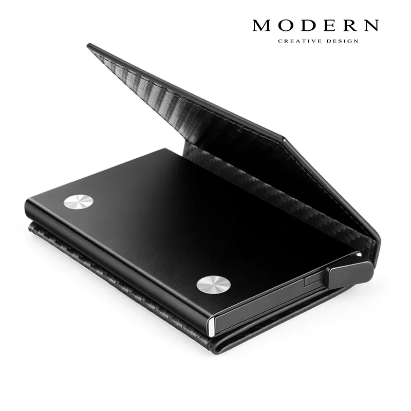 Кошелек из углеродного волокна с защитой от кражи автоматический держатель для