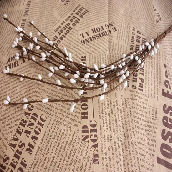 white PRETTY PIP стебель с ягодами для DIY ВЕНОК, цветочные композиции ремесла украшения 10 шт - Цвет: white