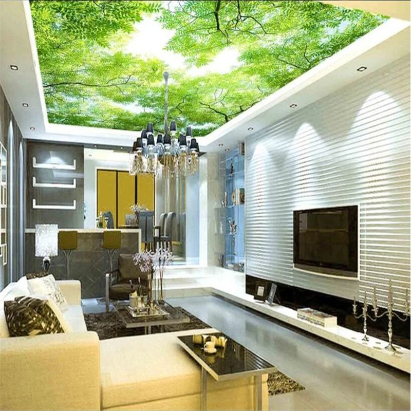 Большой заказ обои HD небо деревья Зенит потолки дома декоративные картины |