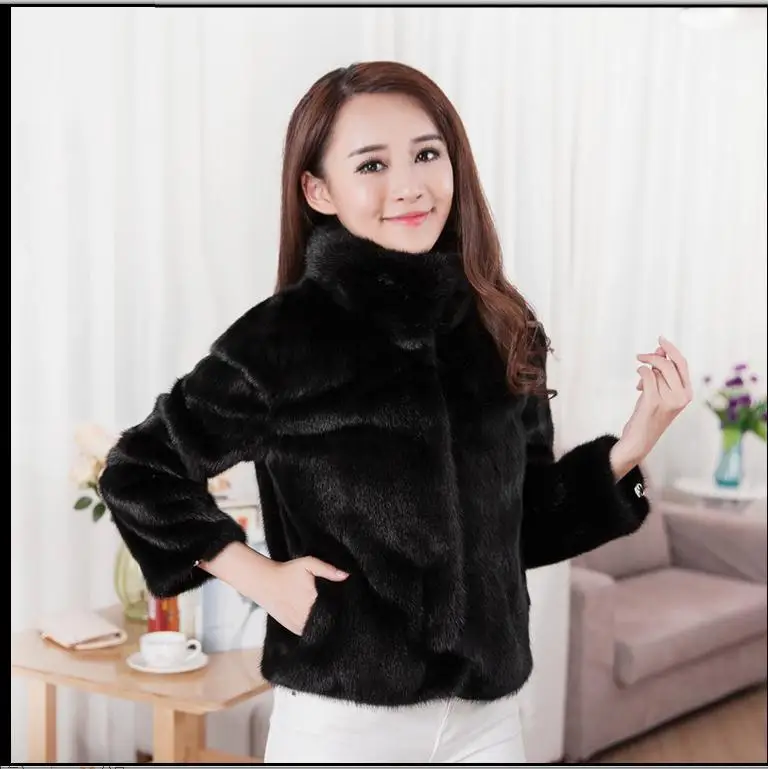 S/2Xl женские черные/белые короткие раздел зима осень искусственного меха куртки