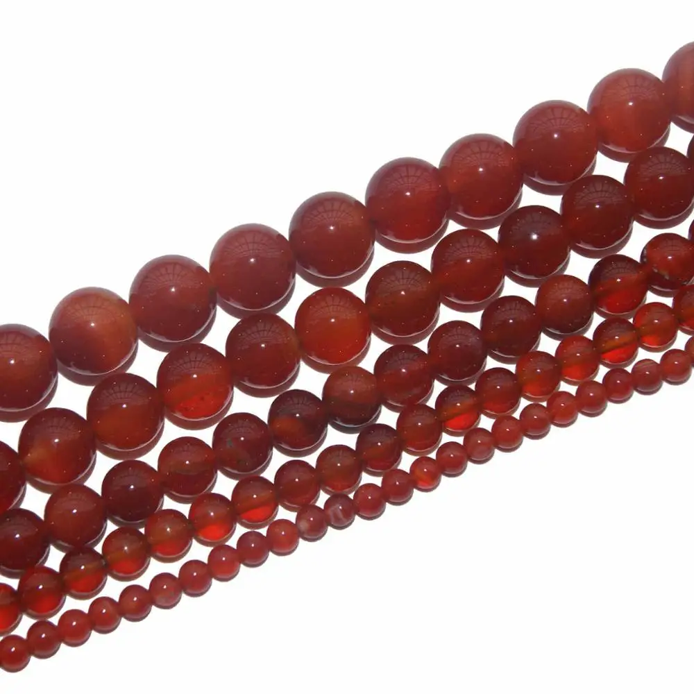 Red agate Агаты бирюзой Натуральный Камень Бисер Амазонит Круглые бусины для самостоятельного изготовления ювелирных изделий Цепочки и ожерелья браслета 4/6/8/10/12 мм - Цвет: Red agate