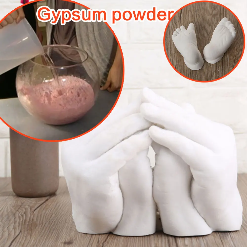 

DIY Replica 3D Hand & Foot Print Mold Powder Gypsum Powder Baby Birthday Gift Handprint Footprint Gift Plaster Casting Kit