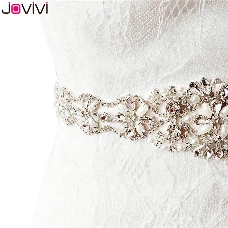 Jovivi 1 шт. женский свадебный пояс свадебные ленты Плетеный Стразы жемчуг лента для