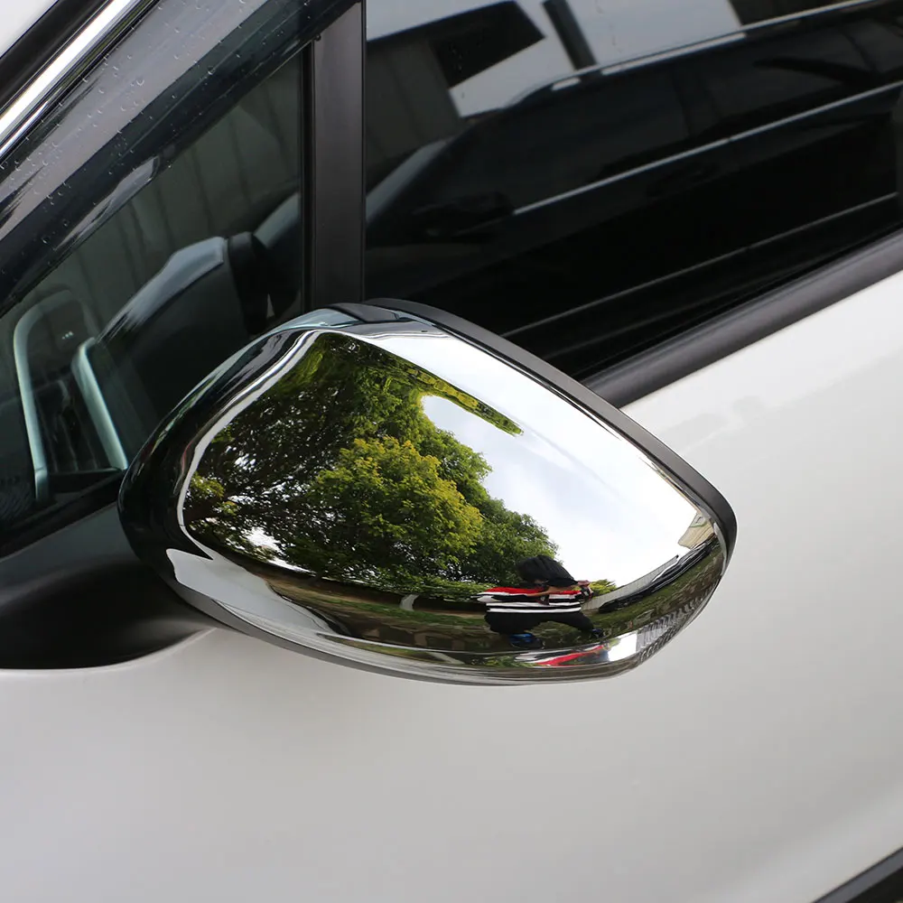 

1 PAIR Car Rear View Mirror ABS Chrome Cover Anti Scratch Sticker Trim for Peugeot 2008 Year 2014 2015 2016 Accessories