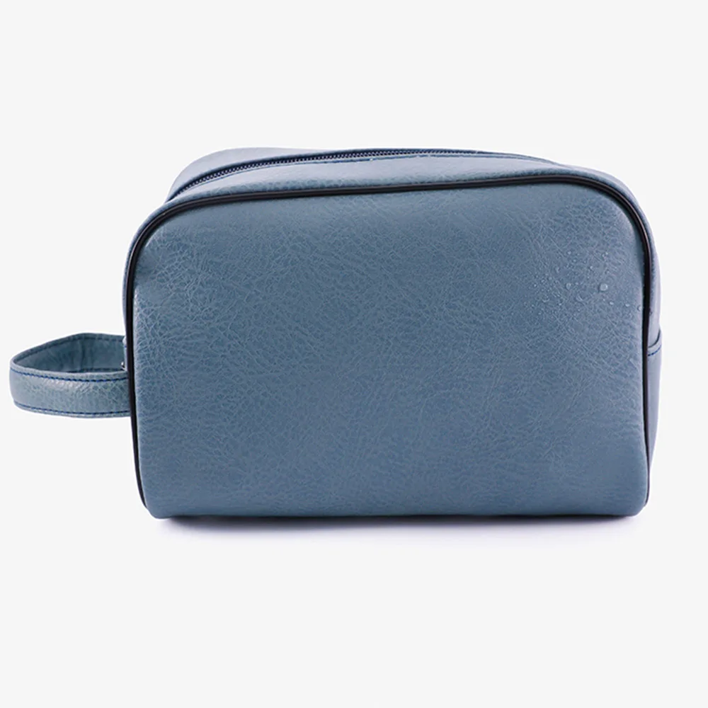 Blue Rectangle GABWE, женская косметичка, переносная, из искусственной кожи, косметички, косметичка, косметичка, Женский органайзер, дорожные сумки, косметичка - Цвет: Blue Rectangle