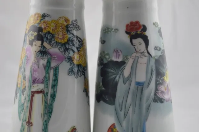 Jingdezhen Antique Porcelain Imitate Qing Qianlong Pastel Beauty Flower Arrangement Used Collection | Дом и сад