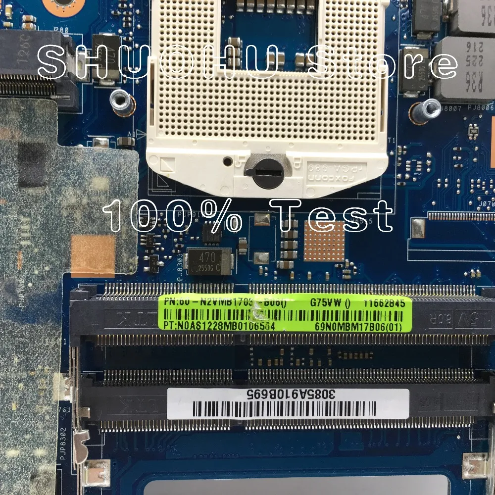 Материнская плата KEFU для ноутбука ASUS G75VW G75V G75VX 2D HM65 DDR3 протестированная на 100%