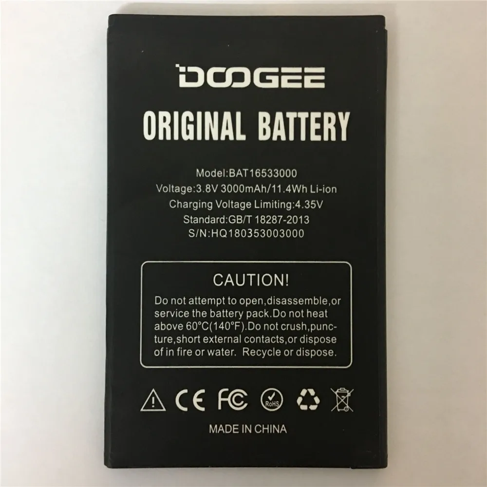 Оригинальный аккумулятор для DOOGEE BAT16533000 3000 мАч X9 pro длительное время работы в