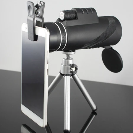 With Tripod Высокое качество монокуляр 40x60 мощный бинокль зум поле очки большой ручной телескоп Военный HD Профессиональный Охота - Цвет: With Tripod