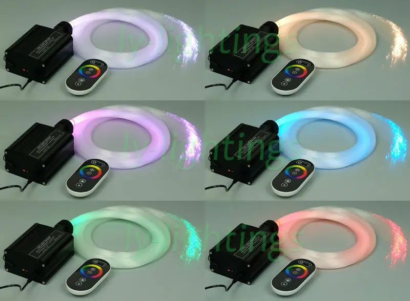 DIY Звездный потолочный волоконно оптический светильник rgb светодиодный источник
