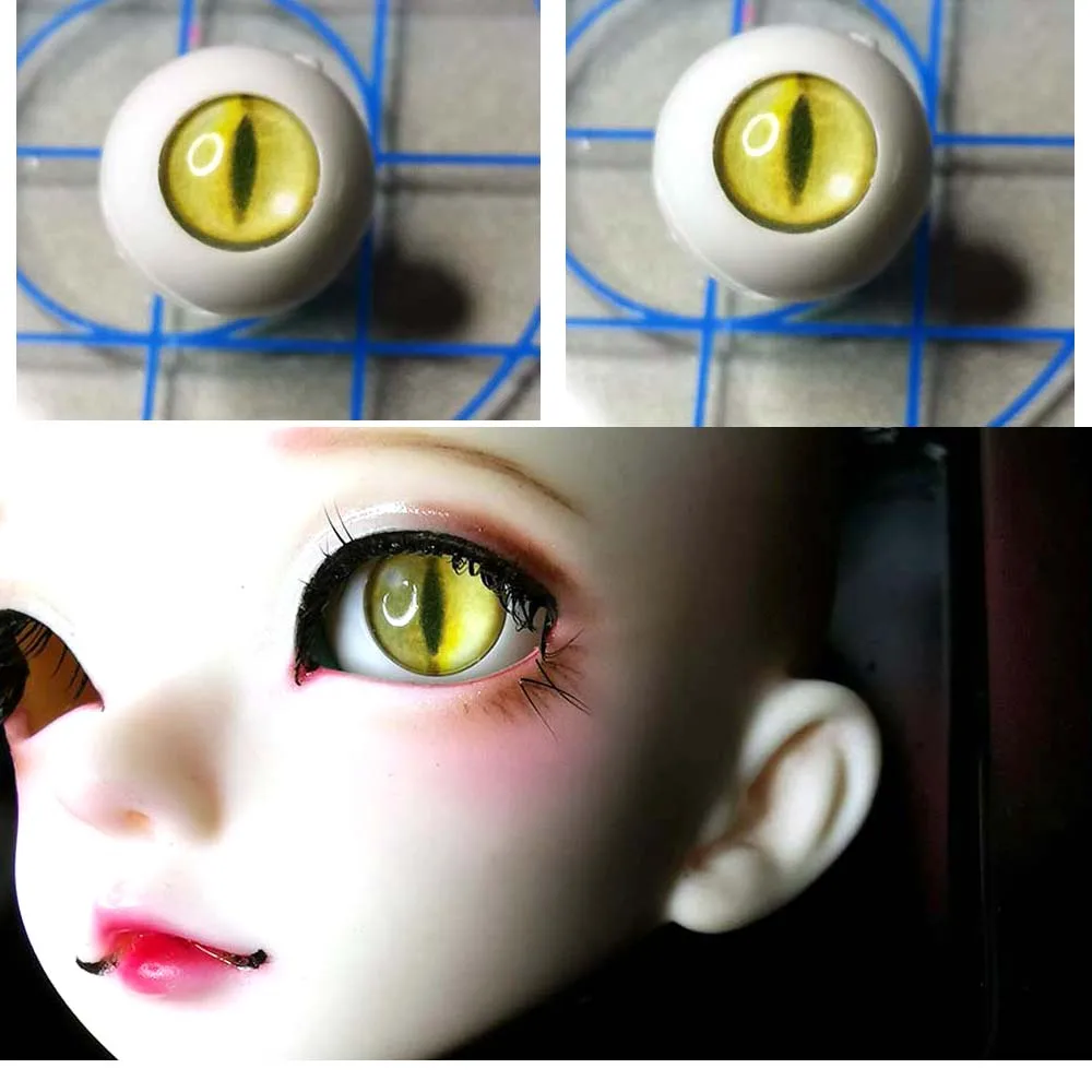 Кукла Bjd желтая змея глаза для кошек 1/4/1/3 /6/1/8 BJD/SD аксессуары sd msd 10 мм 12 14 20