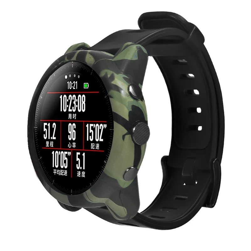 YUEDAER мягкий камуфляжный чехол для Xiaomi Amazfit Stratos 2 защитные противоударные Чехлы
