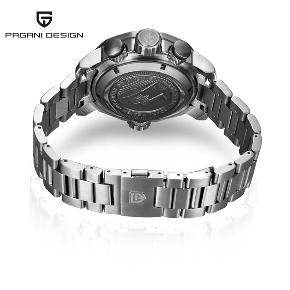 Relogio Masculino люксовый бренд PAGANI Дизайн Часы мужские с большим циферблатом спортивные, военные кварцевые часы мужские часы Relogio Masculino