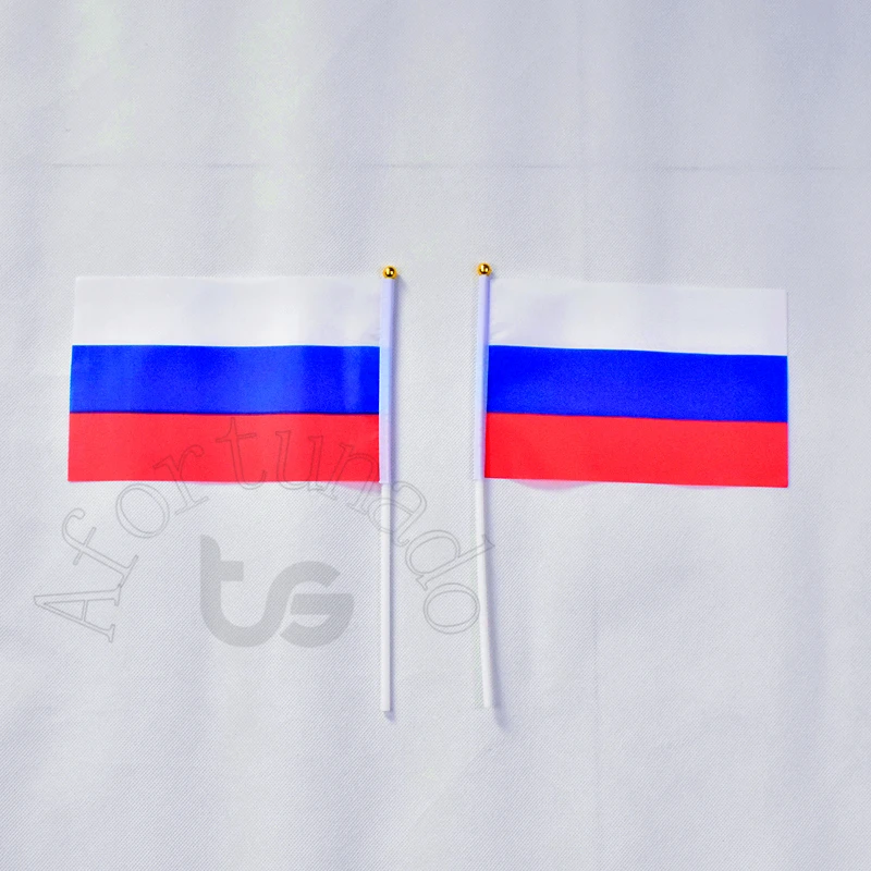 Россия 14*21 флаг баннер рука развевая национальное украшение для дома с изображением флага баннер