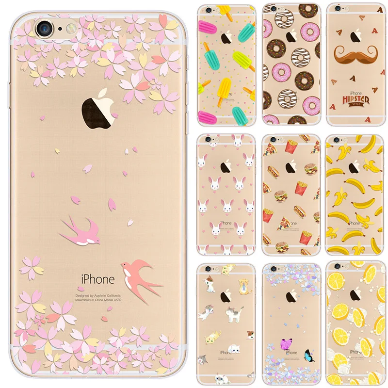 2016 Новые Моды Цветочные Случаи Телефона Для Iphone 6 s 7 плюс задняя Крышка Защитная