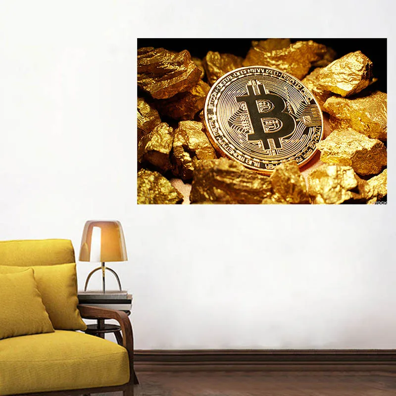 Le Fulan 5D DIY Алмазная картина Полный Круглый Биткойн вентиляторы украшения Daimond