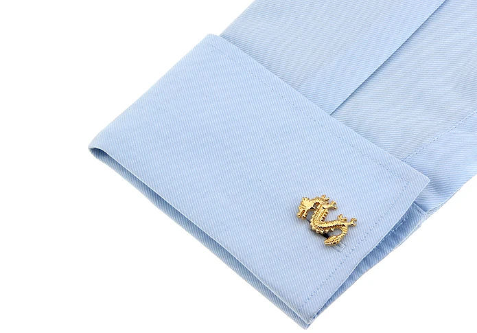 Запонки iGame с животными для мужчин запонки из меди золотым Драконом по заводской