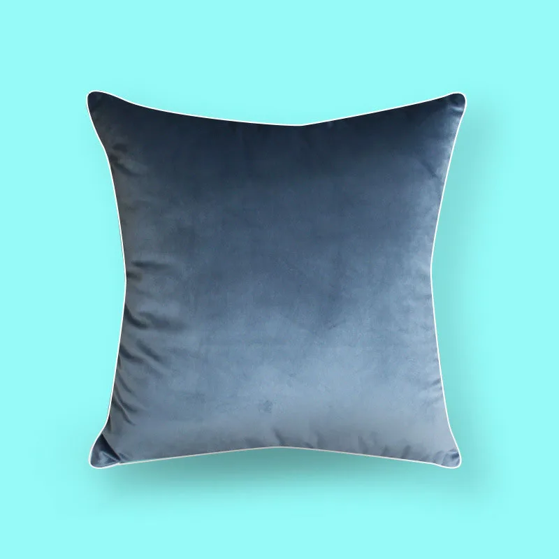 European style Solid color Simple Pillow sofa Cushion car Lumbar pillow High grade Sleeper cover - Цвет: F