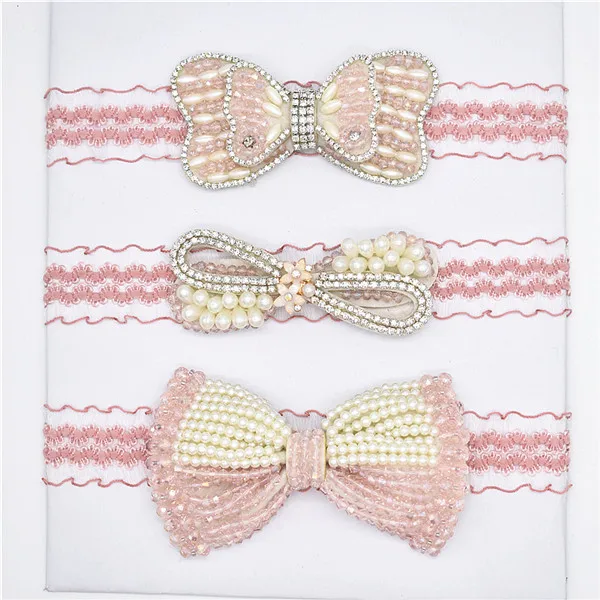 Ярко-желтый 3 шт. Роскошные Леди жемчуг кристалл счетов hairband эластичный ободок головная повязка Головные уборы Аксессуары для волос - Цвет: Ярко-желтый
