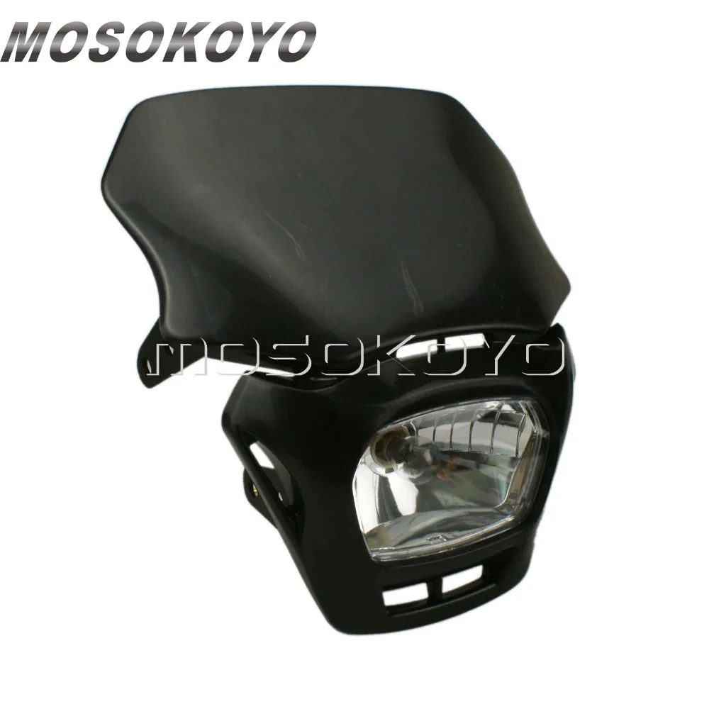 Черная фара для мотокросса эндуро двойная гоночная Honda CRF Yamaha WR TTR Suzuki DRM Kawasaki KLX